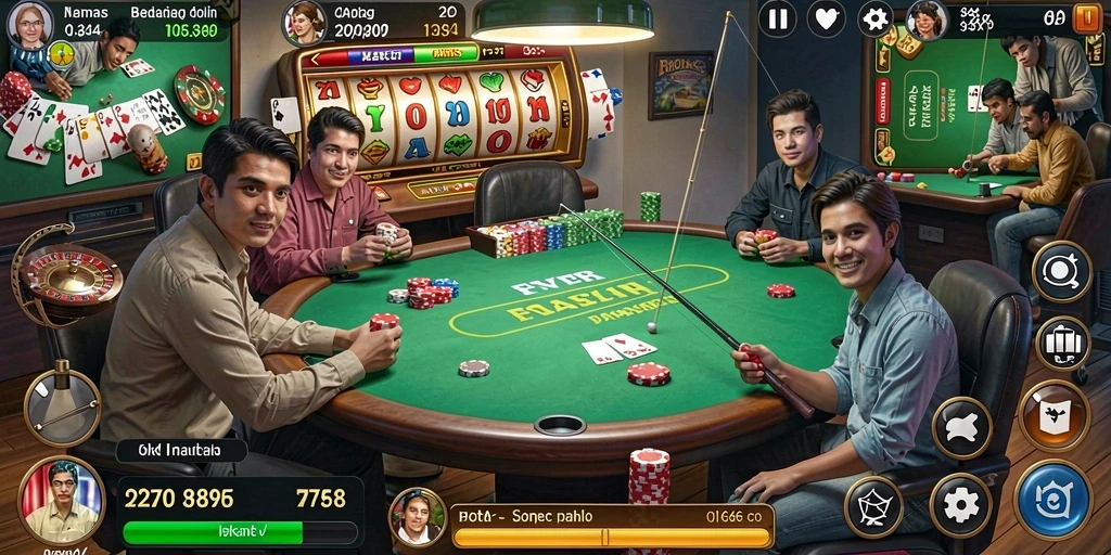 Mode multiplayer yang memungkinkan bermain dengan teman.