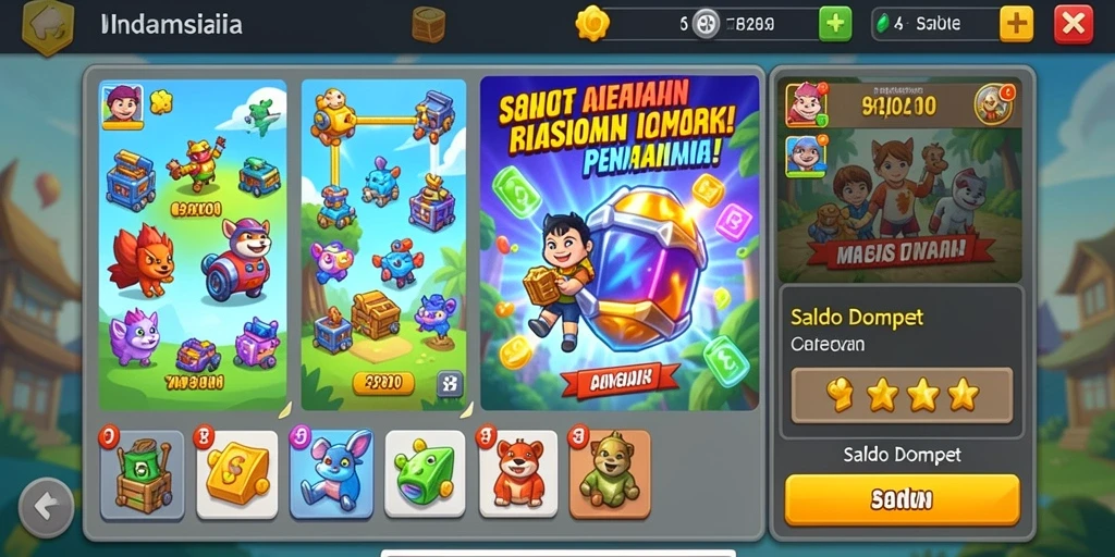 Screenshot 3 menunjukkan sistem reward yang menguntungkan.