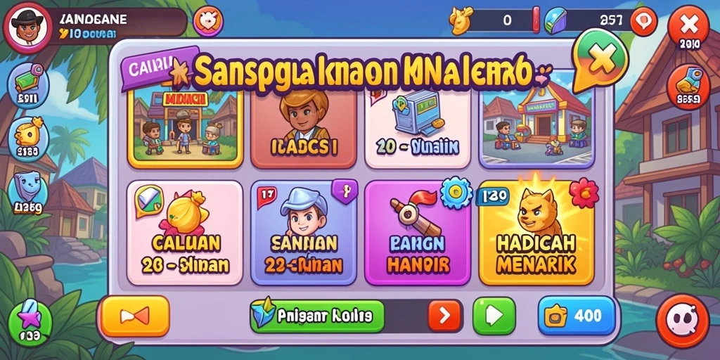 Pengaturan level yang menantang dan bervariasi.